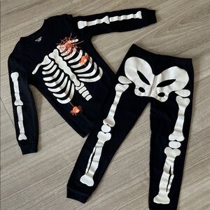 Skeleton Halloween Pajama Costume Set